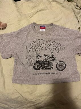 Heavyslime 'Anywhere But Here' cropped tee medium